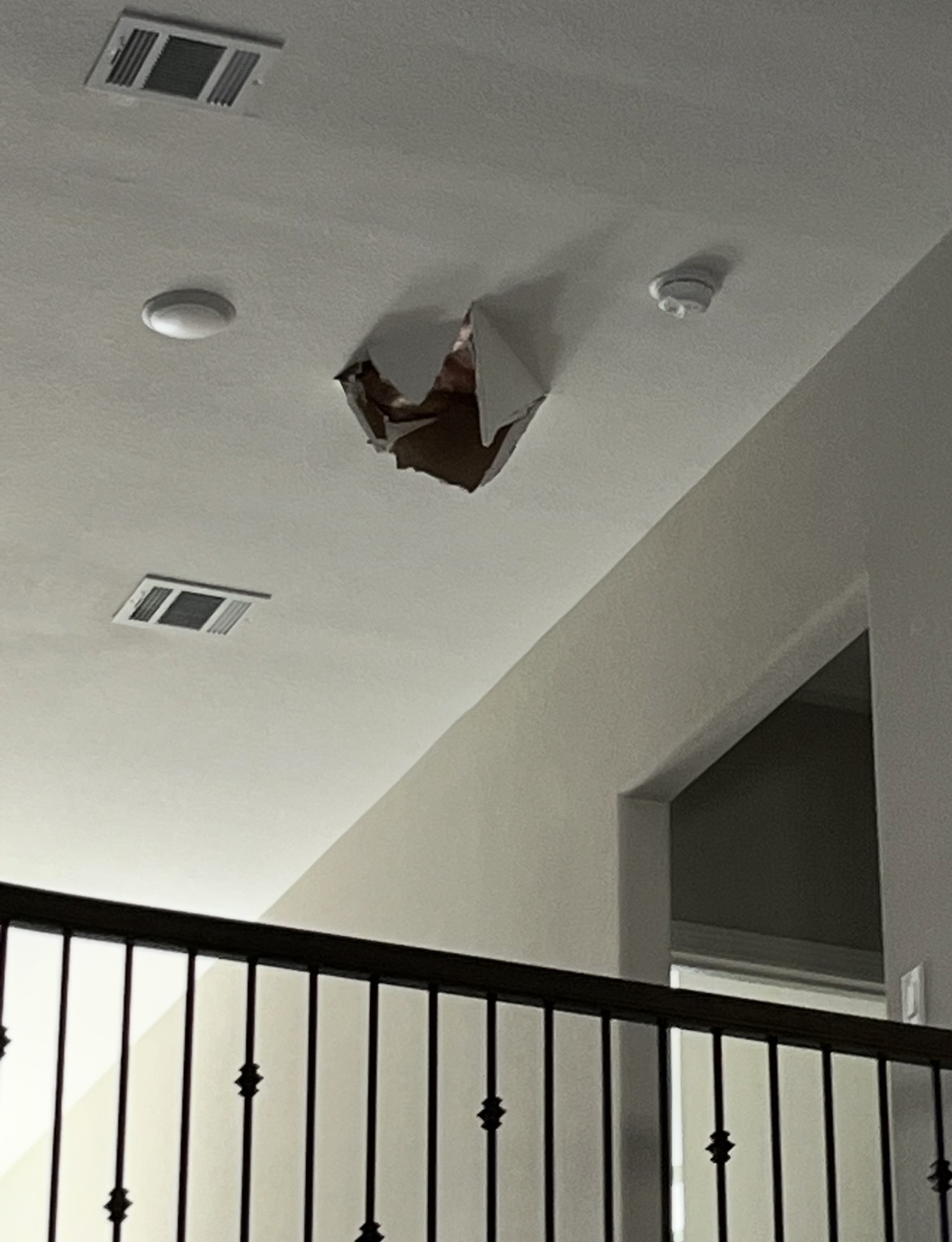 The ceiling hole that started it all